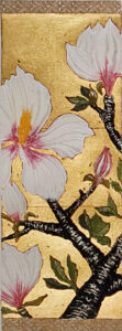 Jean Bardon - Detail Magnolia III - Etching with gold leaf