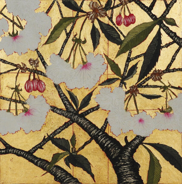 Jean Bardon - Cherry Blossom with gold leaf