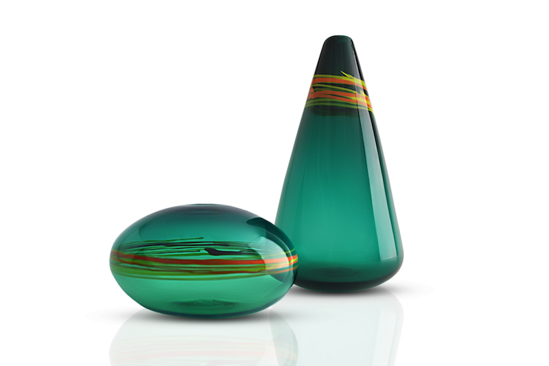 Pill Shape Braided Vase (green)