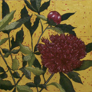 Jean Bardon - Paeony Rose with Gold Leaf
