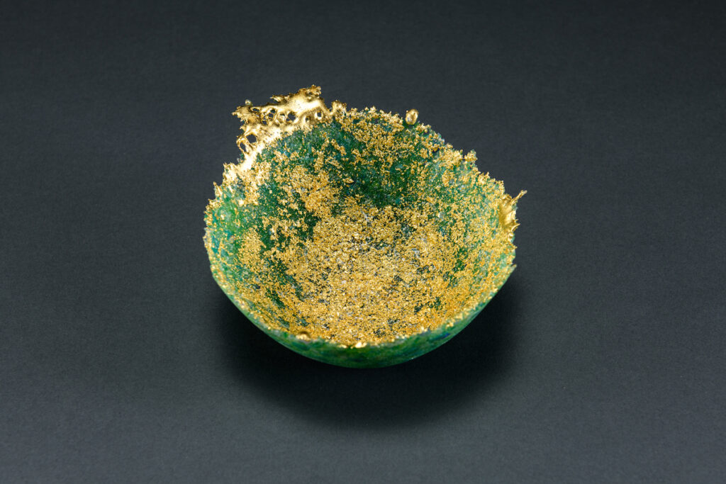 Gilded Bowl (green and gold)[SOLD]