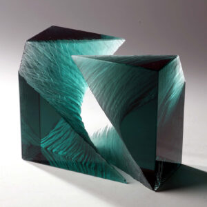 Jeounghee Kim, The flow of time n° 8, Carved, laminated, Float Glass, 20 x 10 x 20 cm, 2007, image by: Inkyu Oh, €2160